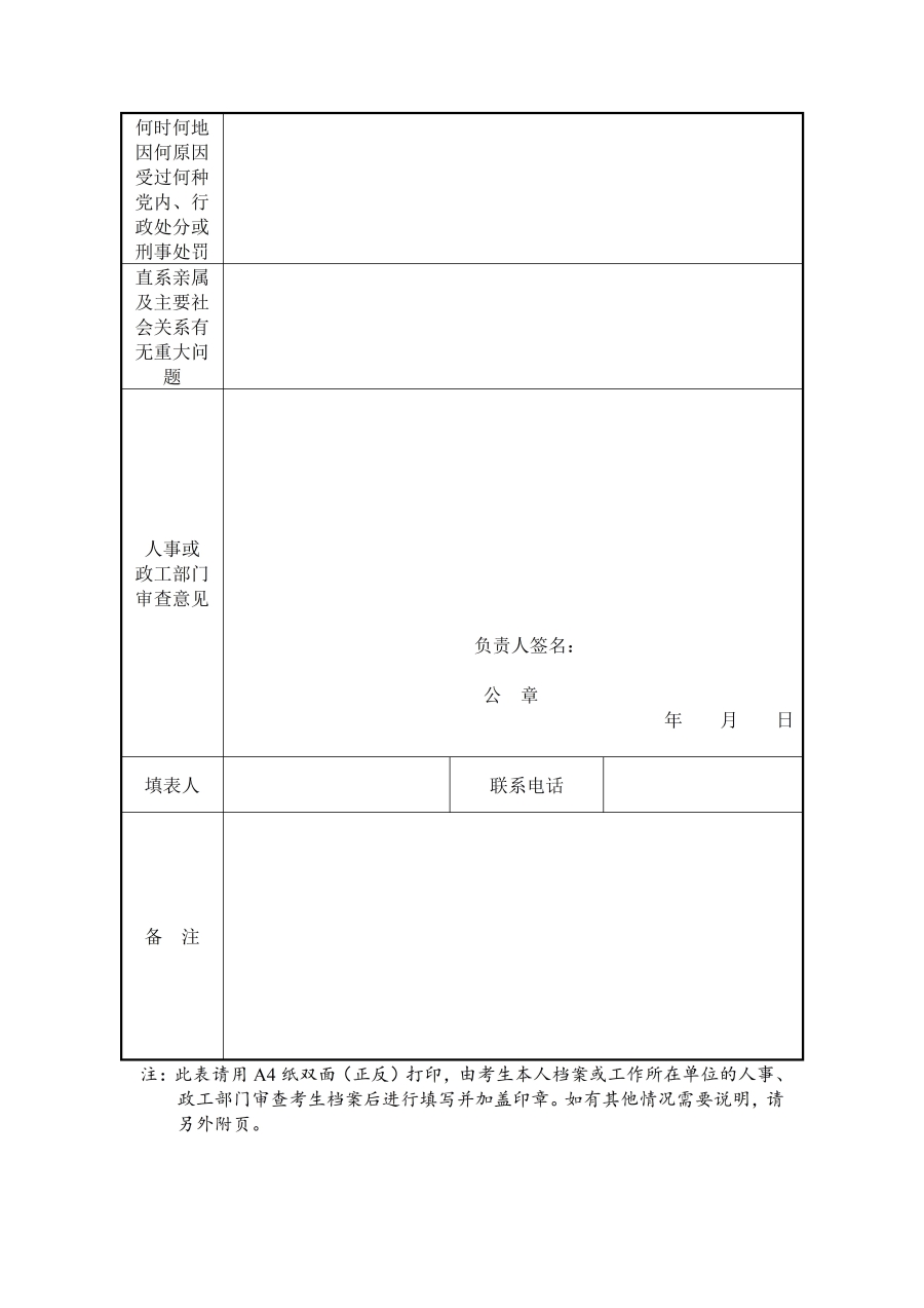 中共湖北省委黨校2025年碩士研究生招生政審調(diào)查表_02